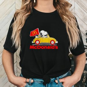 Snoopy riding car McDonald’s shirt