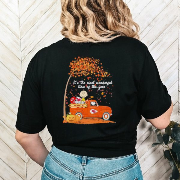 Snoopy riding truck Kansas City Chiefs it’s the most wonderful time of the year shirt