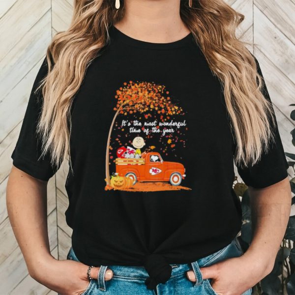 Snoopy riding truck Kansas City Chiefs it’s the most wonderful time of the year shirt