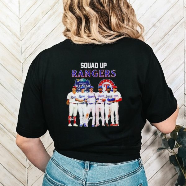 Squad up Rangers signatures shirt