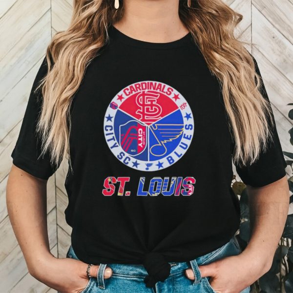 St Louis Cardinals Blues City SC logo shirt