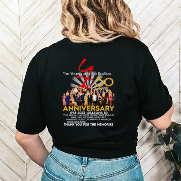 The Young and the Restless 50 anniversary 1973 2023 thank you for the memories shirt