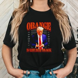 Trump mugshot orange is the new black shirt
