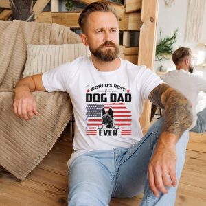 World’s Best Dog Dad Ever USA Flag Shirt