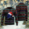 Alpaca Llama Christmas Snowing Print Knit Pullover Sweater