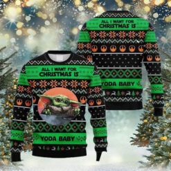 All I Want For Christmas Is Baby Yoda Ugly Christmas Sweater