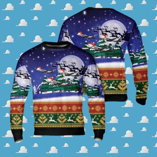 Avelo Airlines Boeing 737 8f2 Christmas Sweater 3d