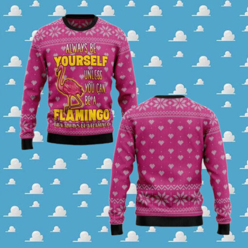 Be A Flamingo Ugly Christmas Sweater