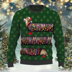 Black Corgi Ugly Christmas Sweater