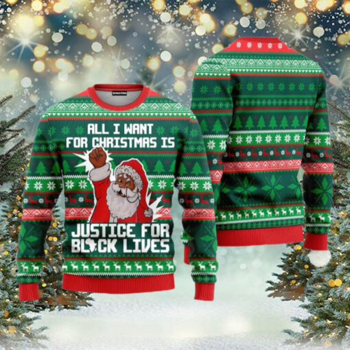 Black Santa Ugly Christmas Sweater