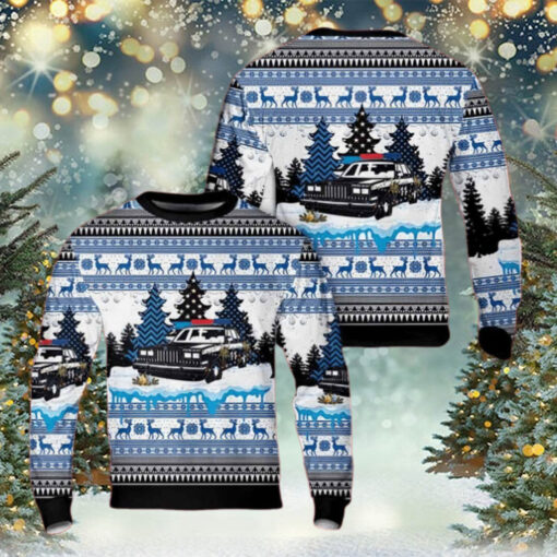 Blue Line Christmas Tree Sweater