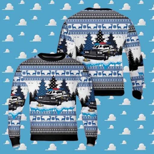 Blue Line Christmas Tree Sweater