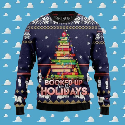 Booked Up For The Holidays Ugly Christmas Sweater