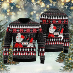 Boxing Santa And Krampus Funny Ugly Christmas Sweater