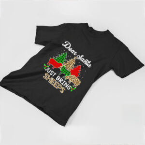 Dear Santa just bring sheeps ELF Santa Leopard Sheep Christmas Tree 2024 shirt