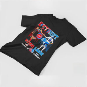 Detroit Pistons all season x Detroit Lions on Sundays skyline shirt