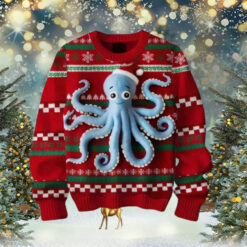 Dirty Heads Playing With Octopus Ugly Christmas Sweater Chirstmas Gifts 2024 Xmas For Family And Friends Ugly Sweater