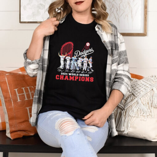 Dodgers players 2024 world series champions trophy shirt