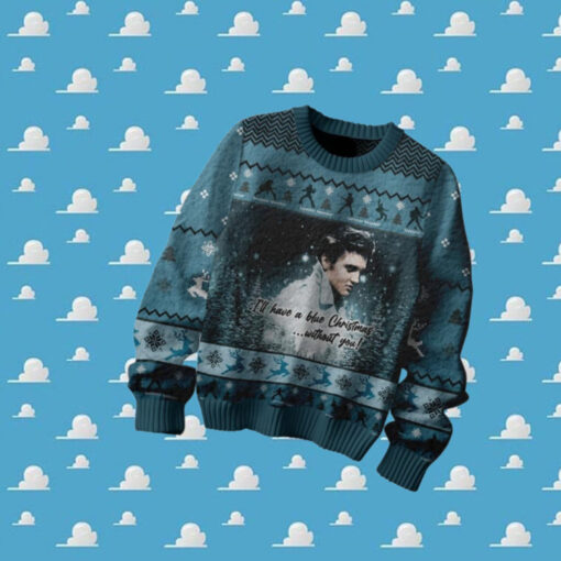 Elvis Presley I’ll Have A Blue Christmas Without You Ugly Sweater