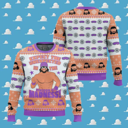 Expect The Unexpected In The Kingdom Of Madness Macho Man Ugly Sweater