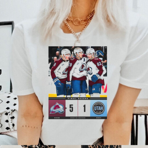 Final Score Colorado Avalanche 5 – 1 Utah Hockey Club NHL 2024 25 Season t shirt