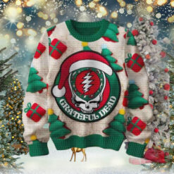 Grateful Dead 2024 Holly Jolly Chirstmas Gifts 2024 Xmas For Family And Friends Ugly Sweater