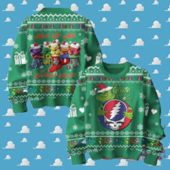 Grateful Dead To How The Grinch Stole Your Face Ugly Christmas Sweater Chirstmas Gifts 2024 Xmas For Family And Friends Ugly Sweater