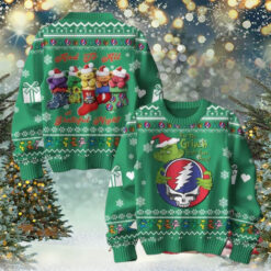 Grateful Dead To How The Grinch Stole Your Face Ugly Christmas Sweater Chirstmas Gifts 2024 Xmas For Family And Friends Ugly Sweater