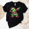 Grinch Christmas lights dabbing shirt