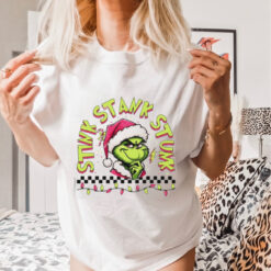 Grinch stink stank stunk Christmas light shirt