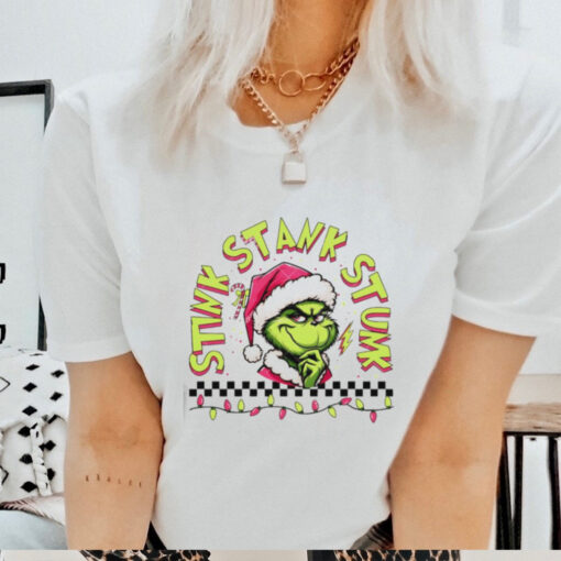 Grinch stink stank stunk Christmas light shirt