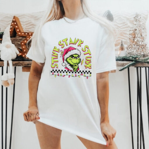 Grinch stink stank stunk Christmas light shirt