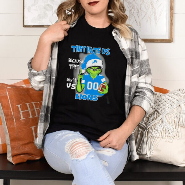 Grinch they hate us because they ain’t us Detroit Lions 2024 shirt