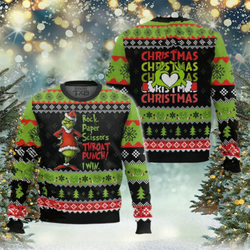 I win Grinch Christmas Ugly Sweater