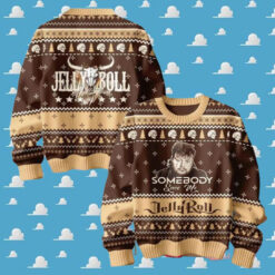 Jelly Roll Somebody Save Me Back Ugly Christmas Sweater Chirstmas Gifts 2024 Xmas For Family And Friends Ugly Sweater