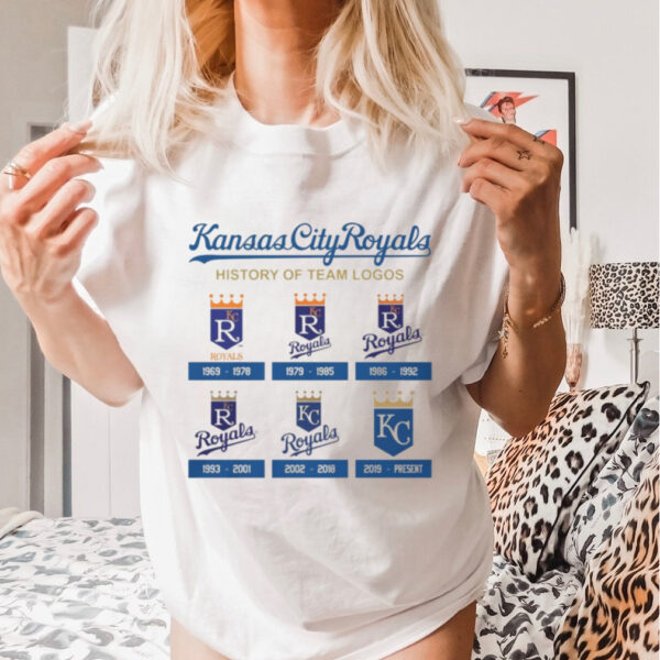 Kansas City Royals history of team logos shirt