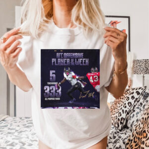 Lamar Jackson Baltimore Ravens AFC Offensive Player Of The Week 5 Touchdowns 333 All Purpose Yards Signature Poster t shirt