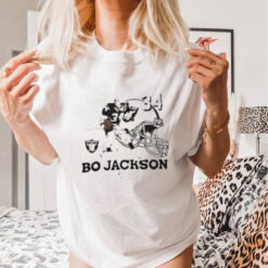 Las Vegas Raiders Bo Jackson #34 born to run signatures shirt