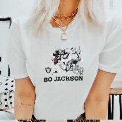 Las Vegas Raiders Bo Jackson #34 born to run signatures shirt