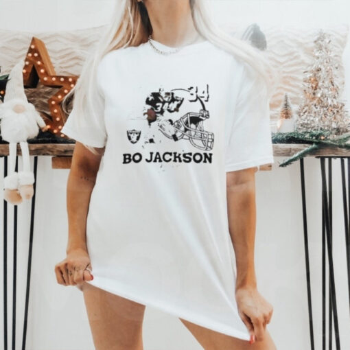 Las Vegas Raiders Bo Jackson #34 born to run signatures shirt