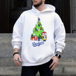 Los Angeles Dodgers Bluey Chilli Christmas Tree shirt