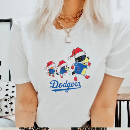 Los Angeles Dodgers Bluey Family Christmas shirt