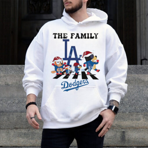 Los Angeles Dodgers Family Bluey Christmas Abbey Road shirt