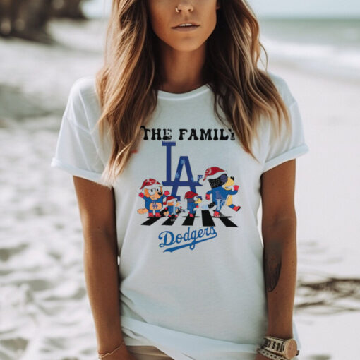 Los Angeles Dodgers Family Bluey Christmas Abbey Road shirt