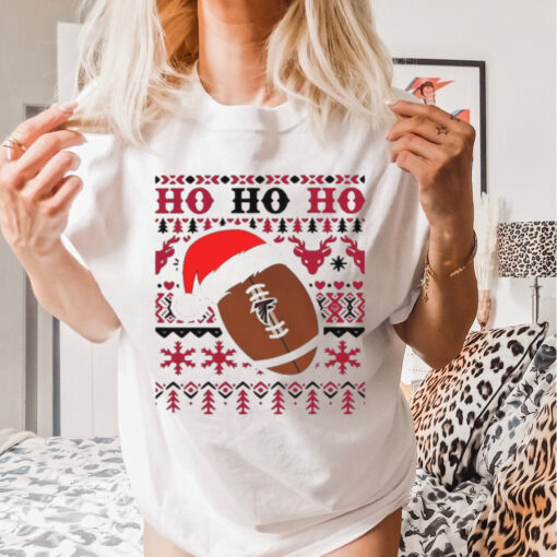 NFL Atlanta Falcons Football Santa Claus Ho Ho Ho Christmas 2024 Shirt