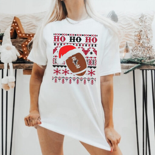 NFL Atlanta Falcons Football Santa Claus Ho Ho Ho Christmas 2024 Shirt