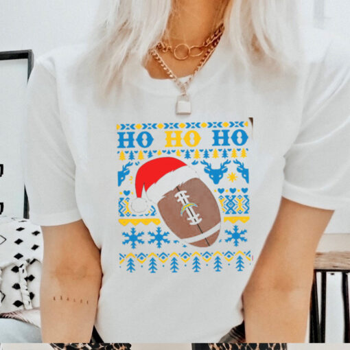 NFL Los Angeles Chargers Football Santa Claus Hohoho Christmas Pattern shirt