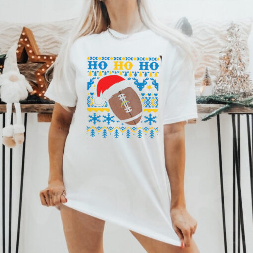 NFL Los Angeles Chargers Football Santa Claus Hohoho Christmas Pattern shirt