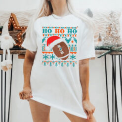 NFL Miami Dolphins Football Santa Claus Hohoho Christmas Patternshirt