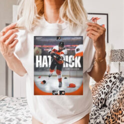 NHL Philadelphia Flyers Sean Couturier Hat Trick Signature LetsGoFlyers T shirt